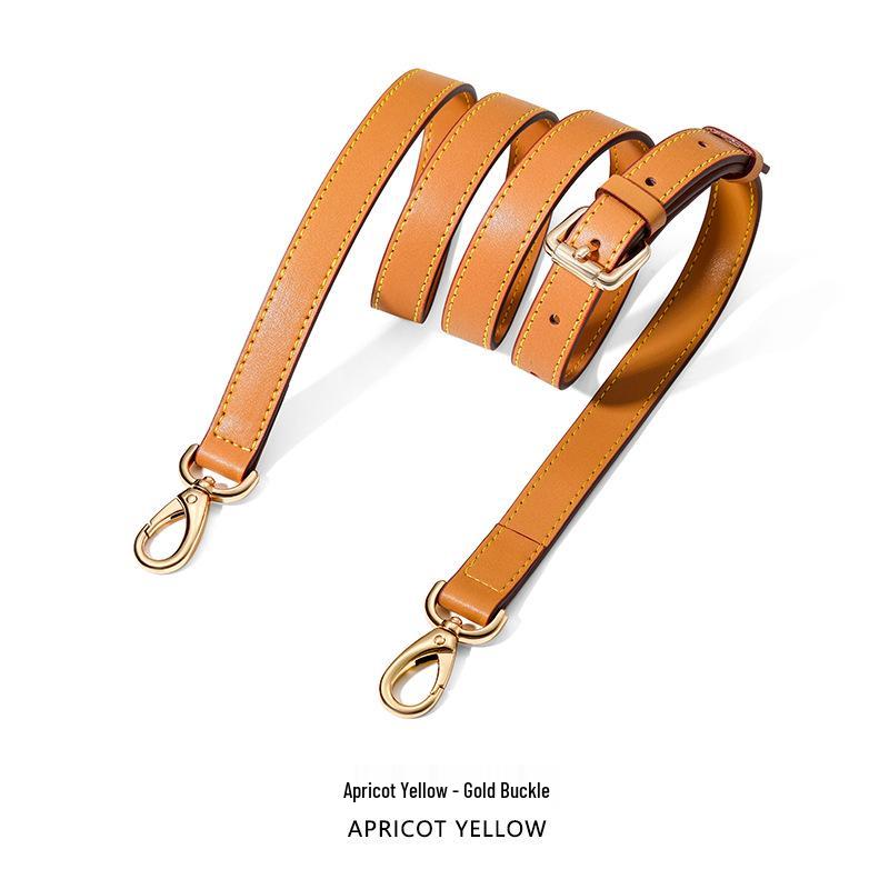 Adjustable Genuine Leather Crossbody Bag Strap - Thin Plain Weave for Women