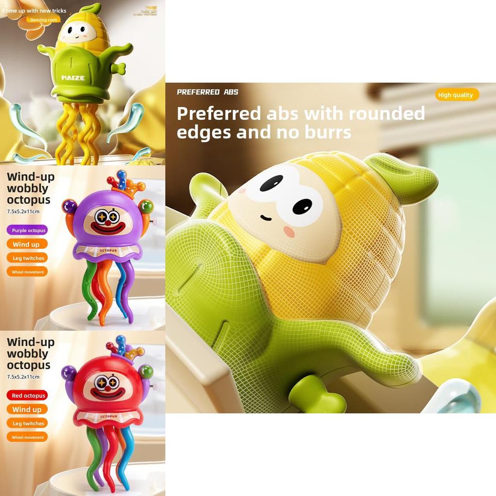 Creative Wind Up Dancing Clown Octopus Toy For Stress Relief And Hand Eye Coordination