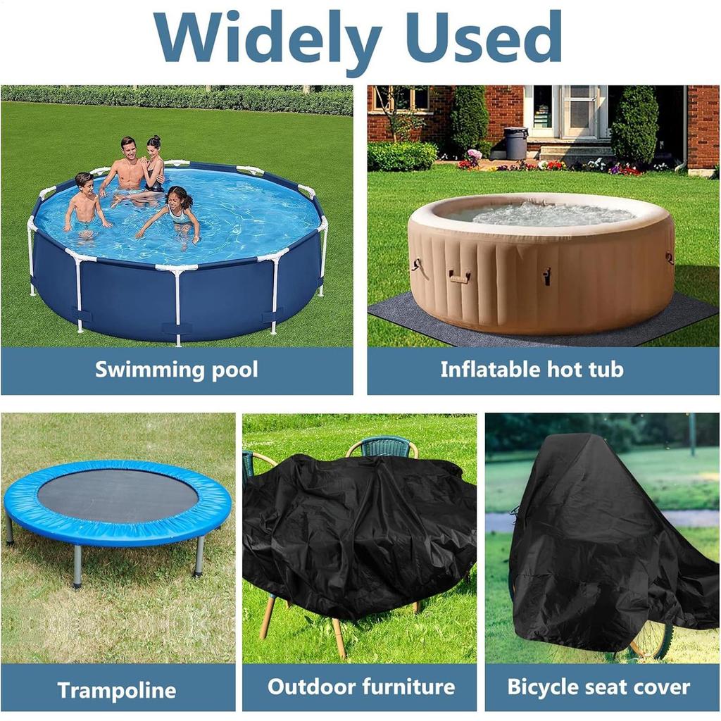 6/8/10/12ft Round Swimming Pool Covers ForAbove Ground Pools Hot Tub Cover Solar Covers Heavy Duty Tear Resistant Pool Cover