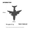 Fashion Punk Airplane Model Stainless Steel Gold-plated 18K Brooch, Black Suit Accessories, Wedding Matching Set