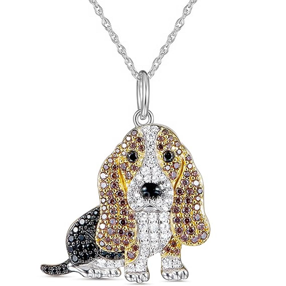Exquisite and Cute Schnauzer Dog Pendant Necklace for Women Elegant Pet Puppy Jewelry Animal Accessories Dog Lovers Gift