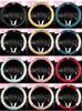 All-Season Suede Steering Wheel Cover with Rhinestones and Crown for Cars, Trucks & SUVs