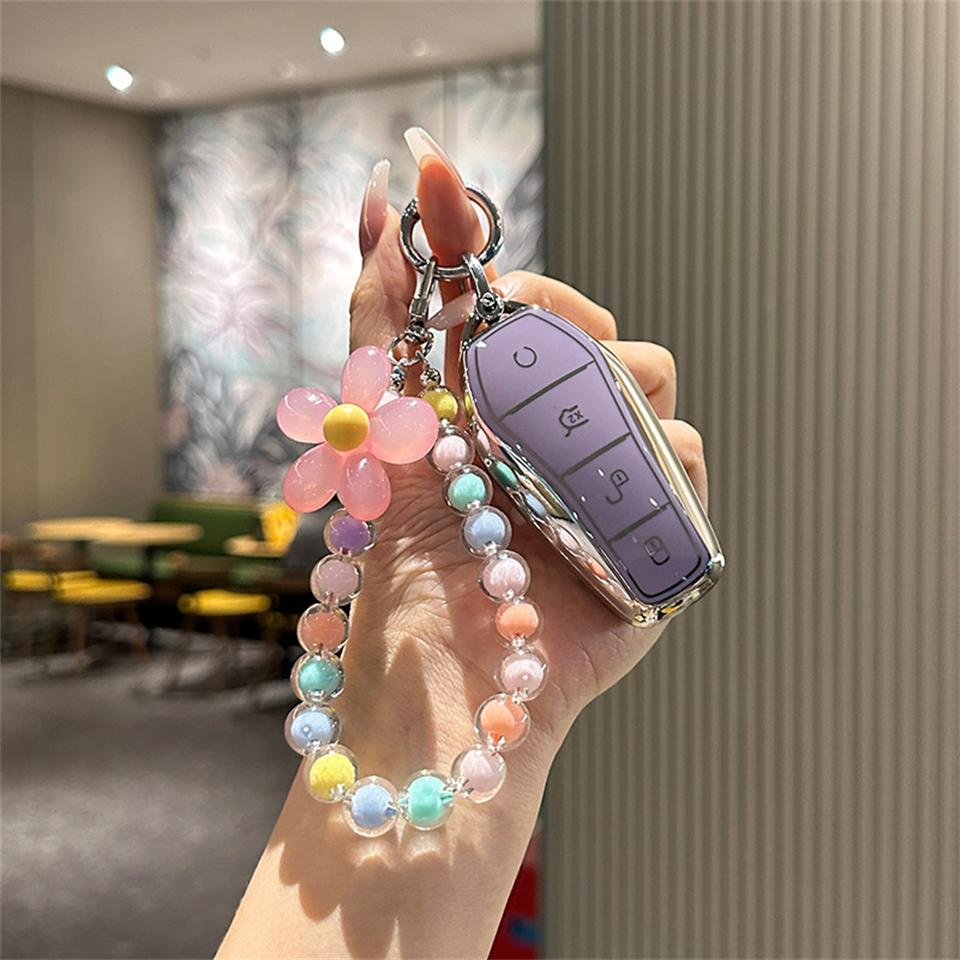 Tpu Car Key Case Remote Cover Shell Holder Female Chain For Byd New Atto 3 Qin Song Plus Dmi Han Tang Dolphin Seal U Sealion 07
