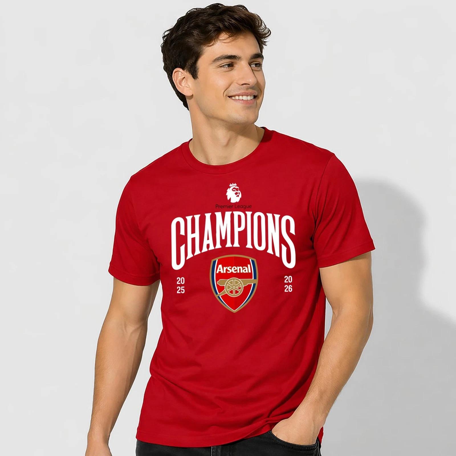 North London Rises Football Champions Shirt, Arsenal Saka tee, Premier champs M