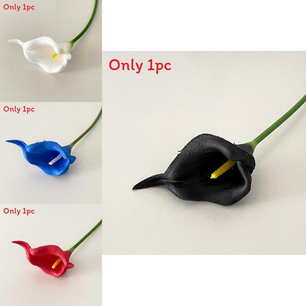 Mini Calla Lily Pu Artificial Flowers For Wedding Decor Home Styling Photography Props