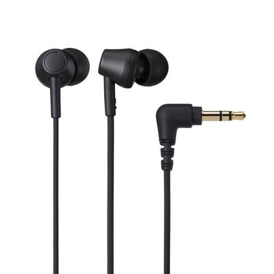 Audio-Technica ATH-CK350X BK Wired In-Ear Earphones, Compact, Black, Made with Recycled Plastic, Antibacterial
