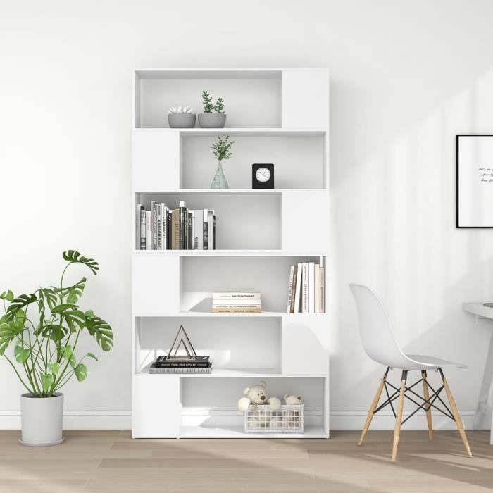 VidaXL Bookshelf-Room Divider White 100x24x188 Cm