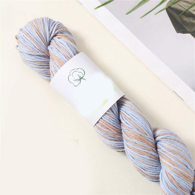 Multipurpose Cotton Knitting Yarn Hand Dyed Soft Natural Dyes for Scarves Hat Decoration Projects Easy to Handle