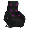 VidaXL Fauteuil inclinable de massage noir tissu microfibre 3204939