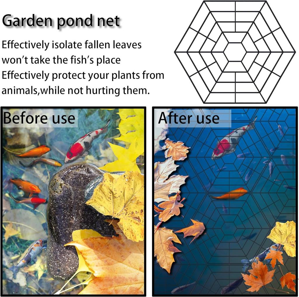 20/40Pcs Pond Protectors Net Plastic Garden Pond Fish Guard Floating Net for Protecting Fish From Predators Herons And Cats