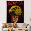 Benfica Ørneemblem på Sort Baggrund Mønstret vævet tapestry boligindretning, velegnet til soveværelse og stue, gave