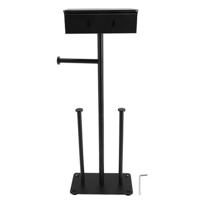 Freestanding Toilet Paper Holder Stand Stainless Steel Anti Slip Suction Cups Standing Toilet Roll