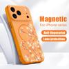 Orange Blossoms Floral Pattern For iPhone 17 Pro Max Funda iPhone 16 15 14 13 Pro Max Skin Feeling Magnetic For Magsafe Shockproof Bumper Cover