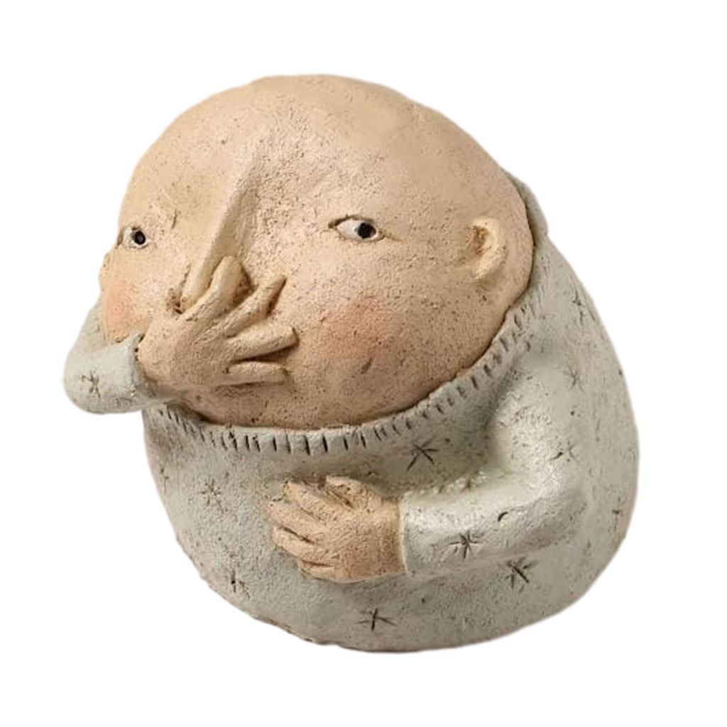 Vulgar Figurine Bathroom Decoration Creative Weird Decor Modern Art Statue Kitschy Figurine Holding Nose Bathroom Statue