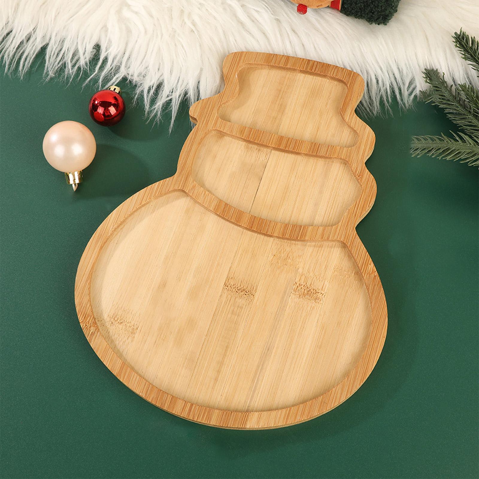 

Деревянный Рождественский Поднос, Тарелка в виде Лося, Рождественской Елки, Рождественской Шапки, Поднос из Массива Дерева, Фруктовая Десертная Тарелка One Size