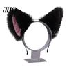 Tiara Ajustável Orelhas de Gato de Pelúcia Cosplay Festa Halloween Feito à Mão Leve Aro de Cabelo Adereço para Fotografia de Ambiente Festivo
