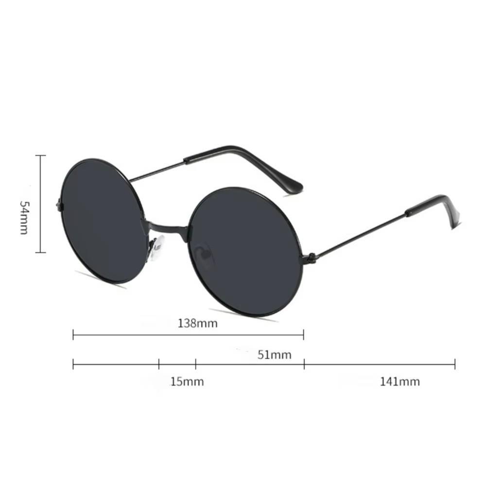 Metal Round-frame Sunglasses Hip Hop Candy Color Lens Circle Sun Glasses Anti UV Street Photography Women Eyewear