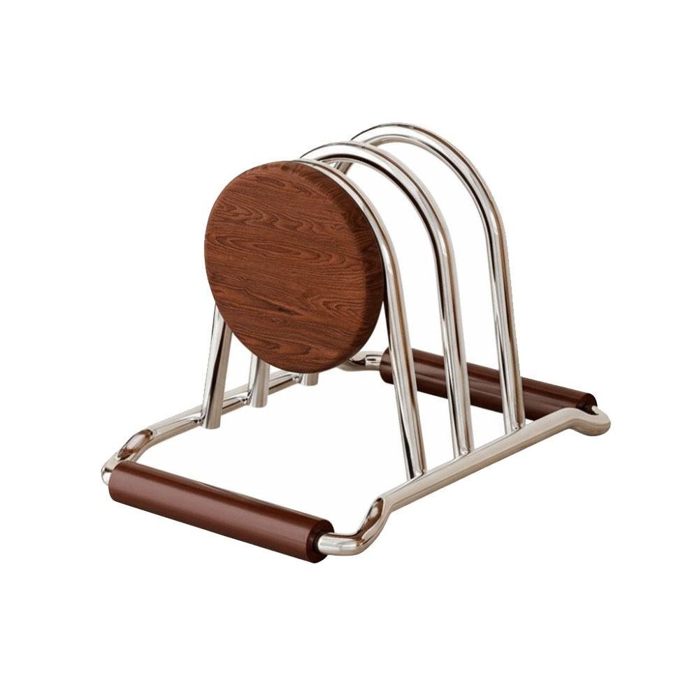 Useful Stainless Steel Cutting Board Holder Rustproof Space Saving Chopping Board Organizer Thickening Pan Cover Shelf