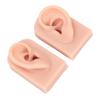 1 Pair Silicone Ear Model Flexible Soft Reusable Simulated Human Skin Silicone Piercing Model