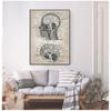 Vintage Human Head And Brain Anatomy Poster Neuroscience Human Anatomy Painting Doctors Office Wall Art Decor Canvas Art Prints