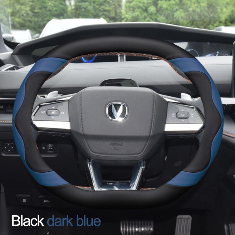 Car Steering Wheel Cover Wrap Holder for Changan UNI-V UNI-K Lamore CS55plus 2th Gen 2026 2026 2026 Double D Type Steering-Wheel