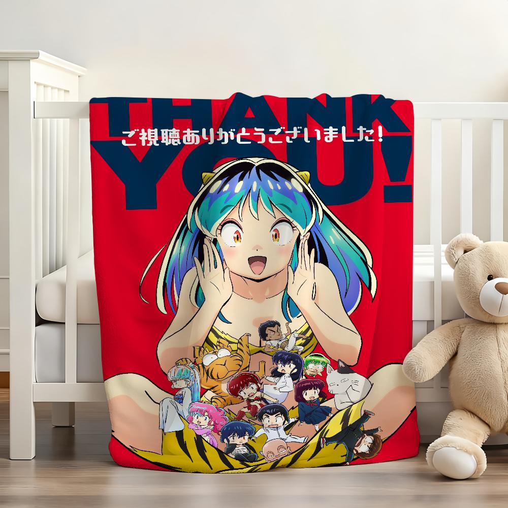 Cartoon Urusei Yatsura Blanket Soft and Skin Friendly For Couch Bed Napping Bedspread All Seasons Comforter