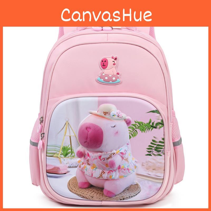 Themed Christmas Cute Capybara Print Children Backpack For Daily Outdoor