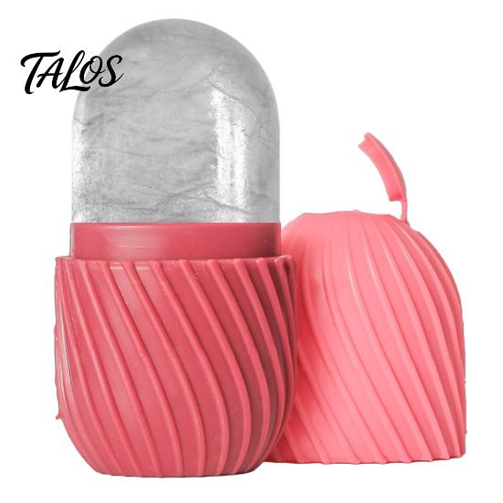 Ice Roller for Face, Silicone Ice Mold with Facial Massager, Pore Tightening Cold Compress Tool for Redness Relief, Portable Skincare Ice Cube Tray