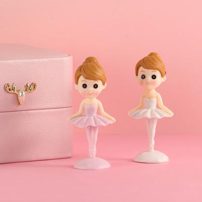 2pcs/set Elegant Ballet Girl Cake Topper for Birthday Party  Dessert Decoration Baby Shower Baking Supplies Love Gifts