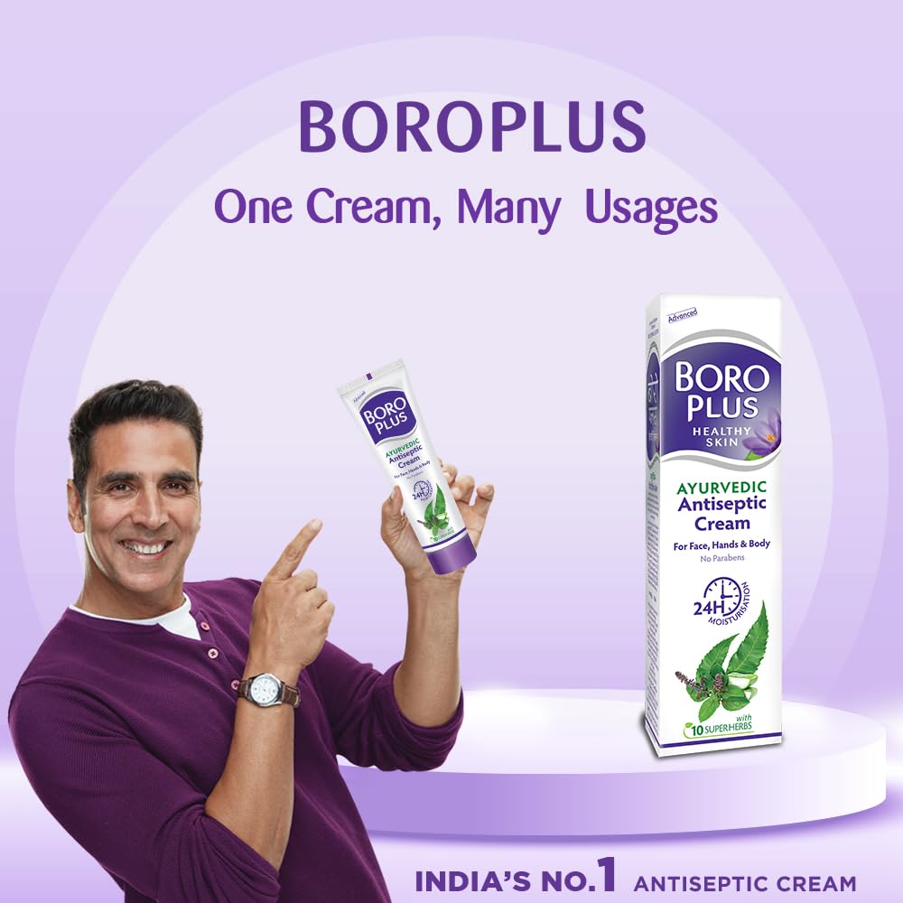 Boroplus Antiseptic Cream 80 Ml Pack Of 2 Ayurvedic Ointment For Normal Skin Soft Moisturising Daily Protection For Cuts Scratches And Burns