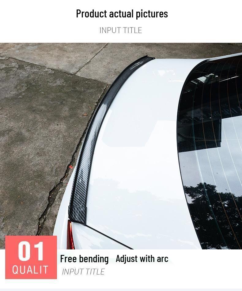 Universal No-Drill Rear Spoiler Wing Air Deflector