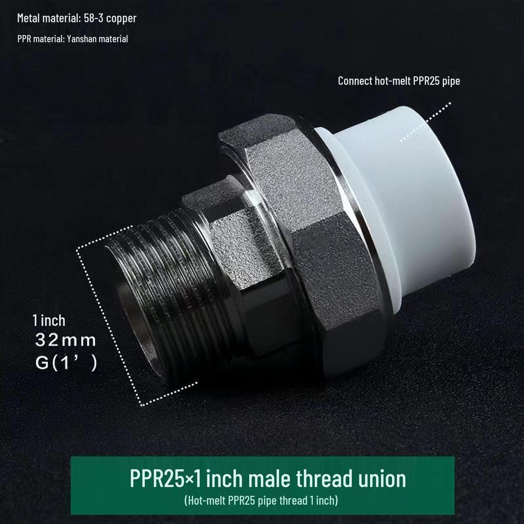 PPR Měď Železo Šroubení, Vnitřní & Vnější Závit, 20-110mm, Oboustranný PPR Železný Konektor