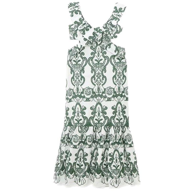 

Fashion Style New Arrival Fashion Women s Fashion Clothing Laminated Decoration Sleeveless V-neck Dress 3152032 250 Green L