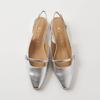 Low heel flat made in 134135100011 [Diana] shoes, Japan, silver, 23.5cm,