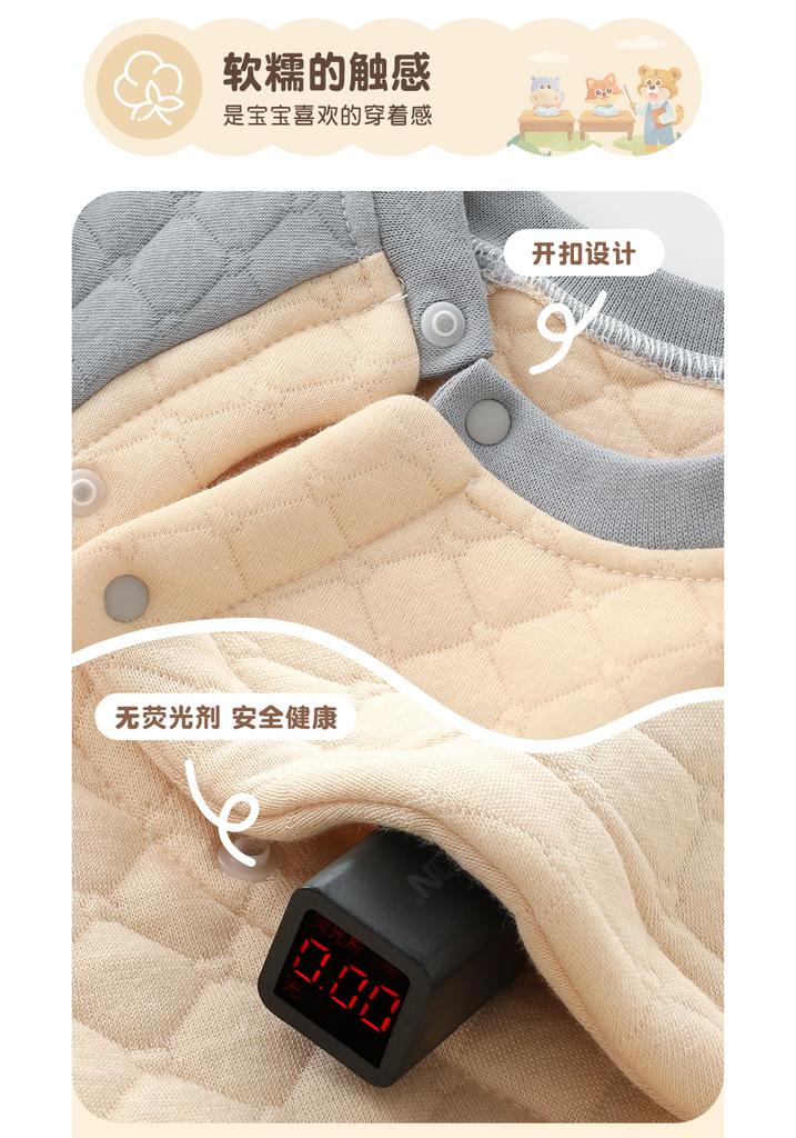 Newborn Autumn/Winter Cotton Padded Baby Jumpsuit