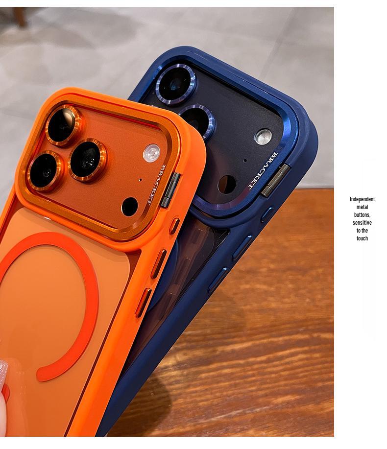 Magnetische Acryl iPhone 17 Linsenhalter Hülle mit Lanyard