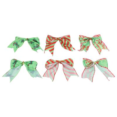For Christmas Bow Decorations 12 Colorful Pieces Suitable for Trees and Party Use Cloth Material 66 Inches Size