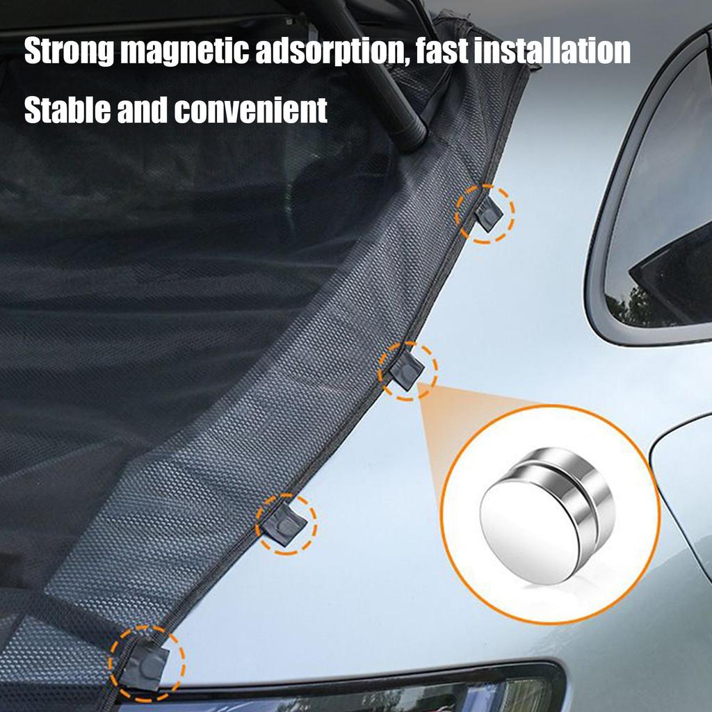Truck Cargo Net Magnetic Mesh Net Trunk Ventilation Netting Fly Screen For Vehicle Trailer RV Outdoor Tent Travel Picnic Camping