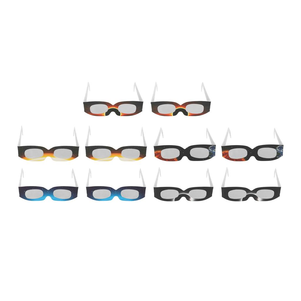 10Pcs Solar Eclipse Glasses Safe Shades Direct Sun Viewing Eye Protection Sunglasses
