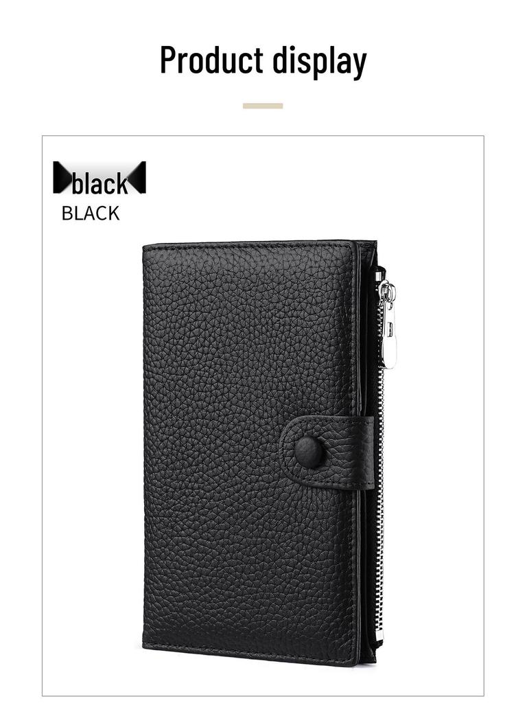 Echtes Leder Diebstahlsicherer Pass- und Ticketorganizer für Männer und Frauen