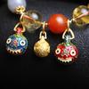 Natural Clear Citrine Bracelet with the Zodiac Animal "Golden Swallow" - Ethnic Style Crystal Bracelet for Women