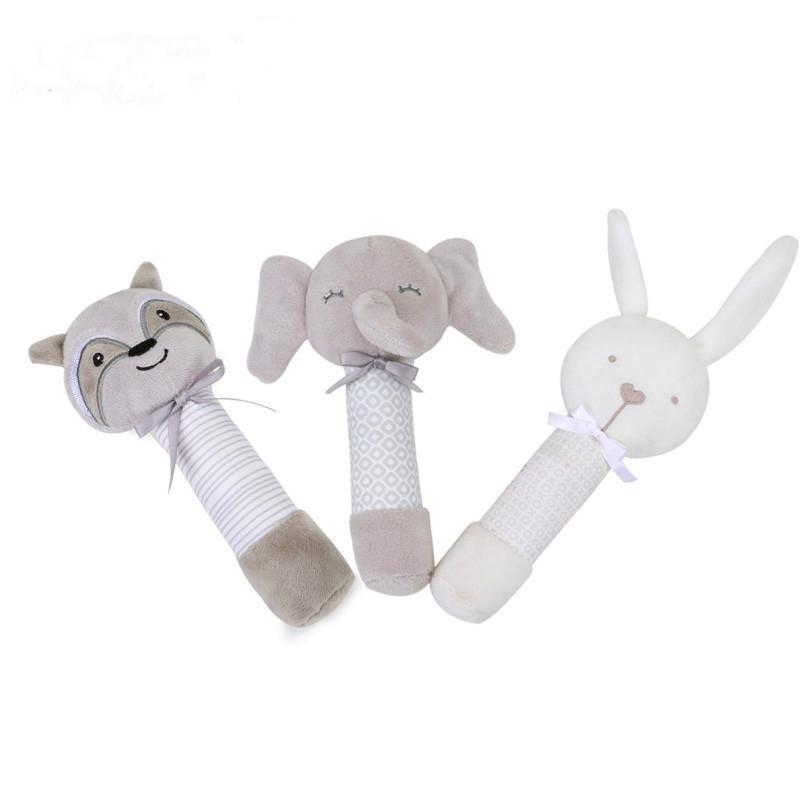 Baby Soft Plush Rattle Toy With Bb Call For Newborn Sensory Development