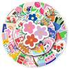 50 Sheets of Waterproof Hand-Painted Cartoon Flower Stickers for Kids' Journals - Guka Small Gifts