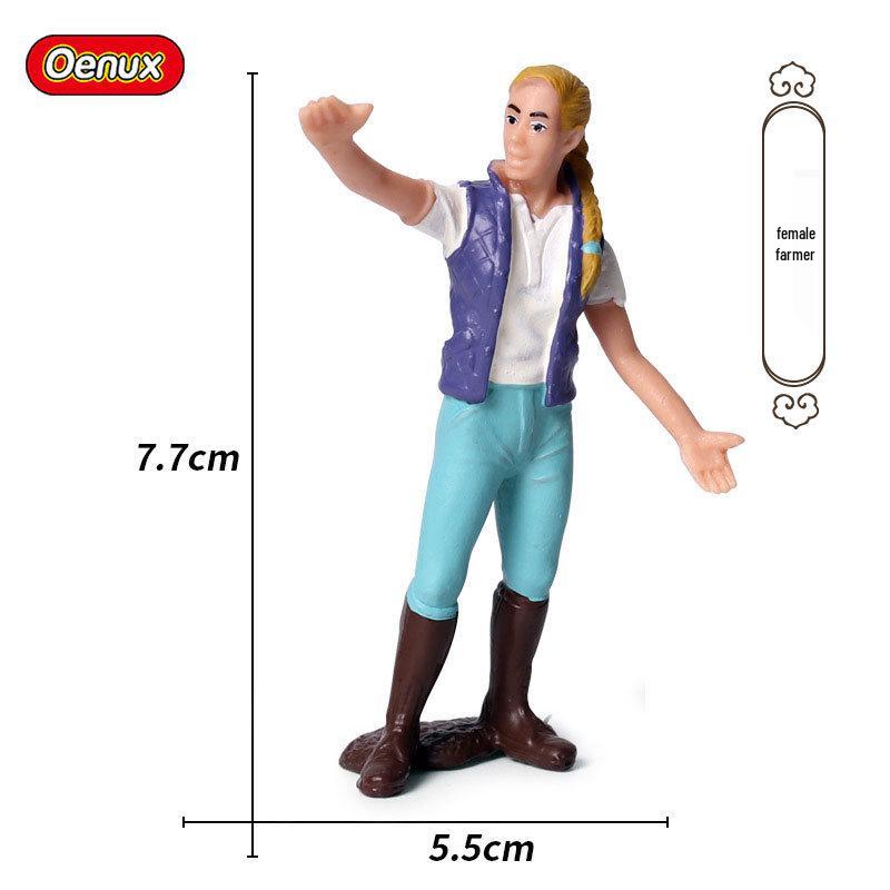 Farmer & Breeder Figure Set - Police Officer, Veterinarian, Plow Worker Toy Ornaments for Kids