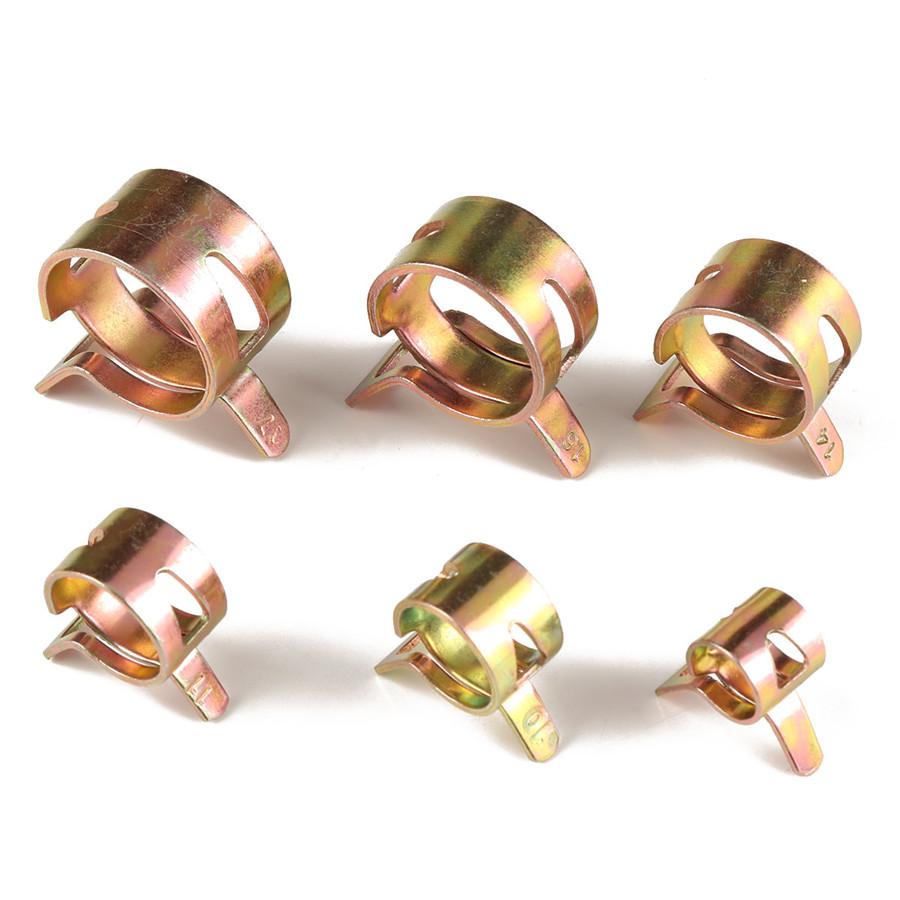 Universal 72pcs 7-17mm Car Spring Clip Fuel Line Hose Clip Water Pipe Air Tube Clamp Fastener with Pliers Tool