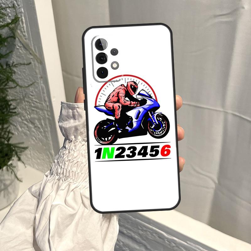 1N23456 Motorcycle Case For Samsung Galaxy A52S A06 A16 A26 A36 A56 A55 A35 A15 A53 A32 A33 A13 A14 A34 A54 A17