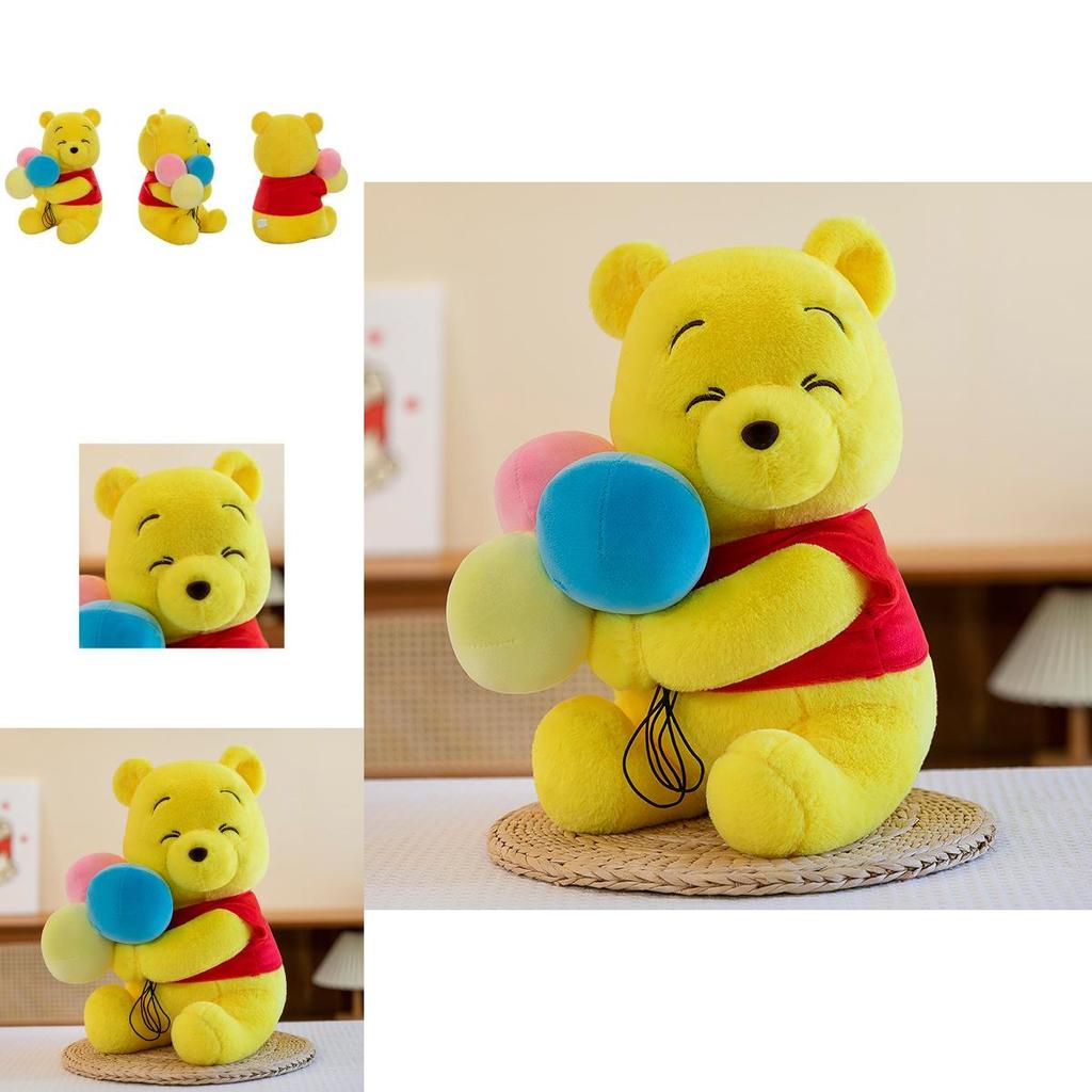Adorable Balloon Winnie The Pooh Plush Toy Cute Bear Sitting Doll Pillow For Kids