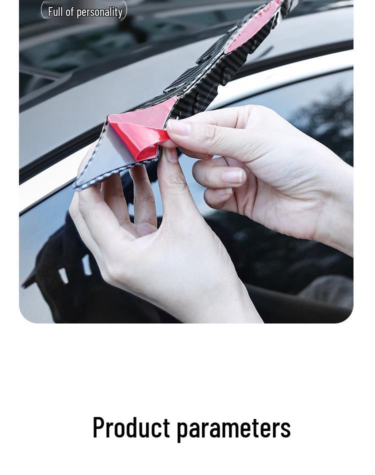 Dragon Horn Carbon Fiber Car Roof Ornament Spoiler Fin for Various Models