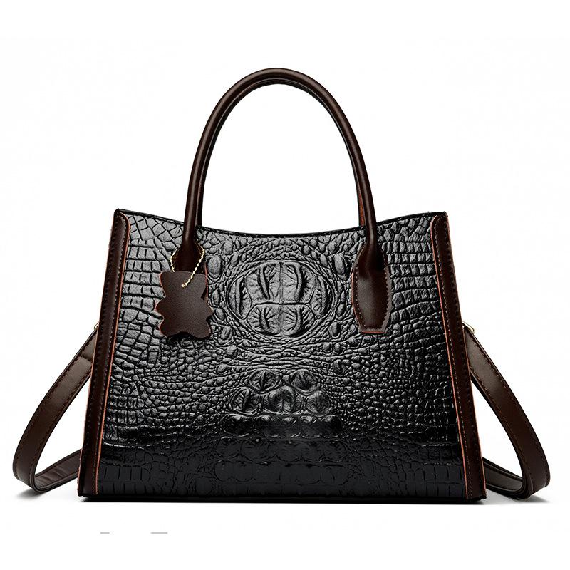 Taschen Damenhandtaschen mit großem Fassungsvermögen, neue Tragetaschen, europäische und amerikanische Modetaschen mit Krokodilmuster für Damen