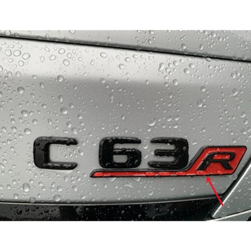 1Pc Car Styling New Long S R Letter Trunk Emblem Logo Badge Sticker For GTR GTS C63S E63S GLC63S GLE63S